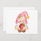 Schattig aardbei fruit kabouter briefkaart (Voorkant / Achterkant)
