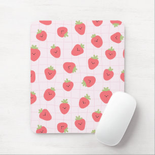 Schattig Aardbei Patroon – Kawaii Aardbei Muismat