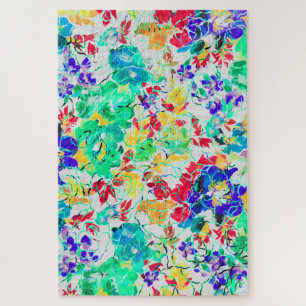 Schattig abstract bloemmotief legpuzzel