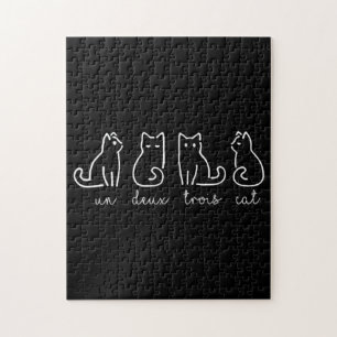 Schattig Abstract Un Deux Trois Kat Franse Kitty Legpuzzel