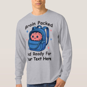 Schattig Achter-de-School-Aanpasbaar “Hersenen Kla T-shirt