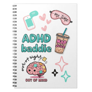 Schattig ADHD Baddie Notitieboek