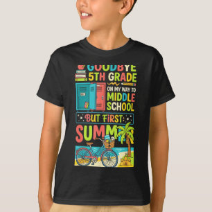 Schattig afscheid 5e klas middelbare school zomerv t-shirt