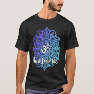 Schattig Alleen Heilig Tattooontwerp Yoga Adem Man T-shirt