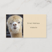 Schattig Alpaca-gezicht Visitekaartje (Achterkant)