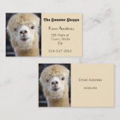 Schattig Alpaca-gezicht Visitekaartje (Voorkant / Achterkant)
