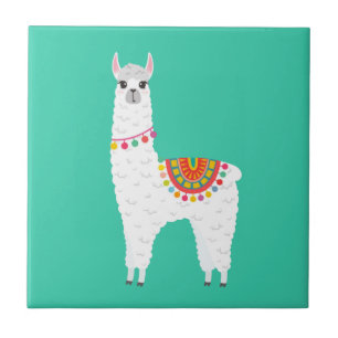 Schattig Alpaca llama schattig dier Tegeltje
