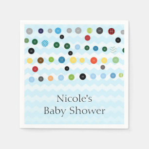 Schattig Als Een Knop Blauwe Baby Shower Feest Servetten