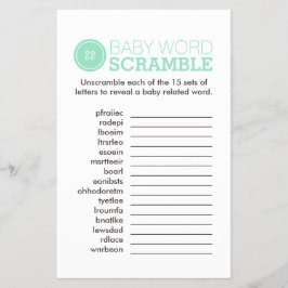 Schattig als een knop (Turquoise) Flyer