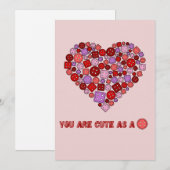 schattig als een knopje feestdagenkaart (Voorkant / Achterkant)