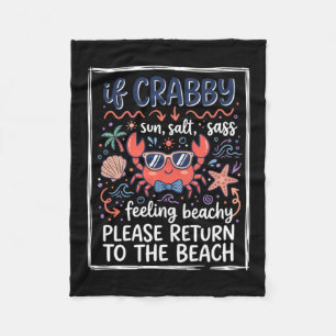 Schattig Als Kribbige Strandkrab Met Zonnebril En Fleece Deken