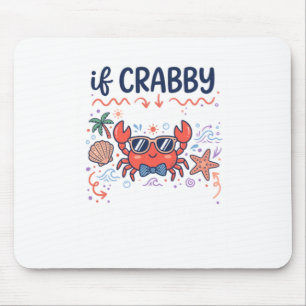 Schattig Als Kribbige Strandkrab Met Zonnebril En Muismat