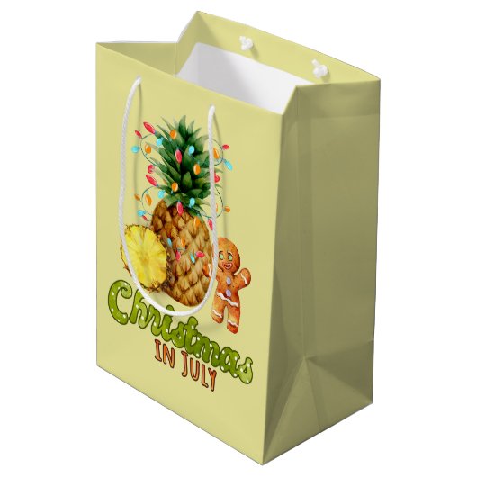 schattig ananas kerst peperkoek juli medium cadeauzakje (Achterkant Gekanteld)