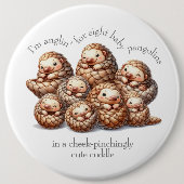 Schattig Anglin' voor 8 Schattigee Knuffelschubdie Ronde Button 6,0 Cm (Voorkant)