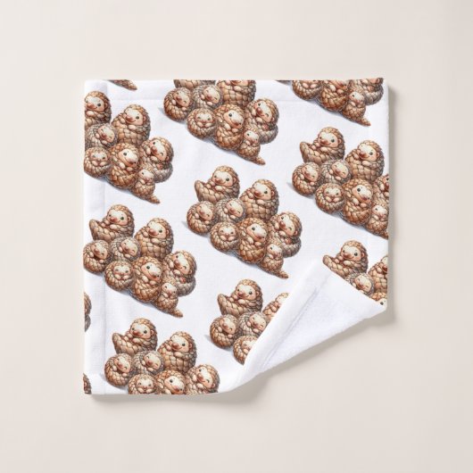 Schattig Anglin' voor Schattigee Knuffelschubdiere Bad Handdoek (Wasdoekje)