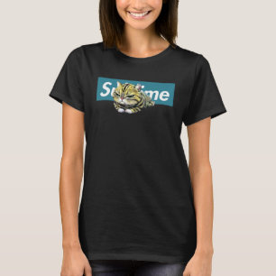 Schattig Angry Cat Leuke harige kat in een doos Ev T-shirt