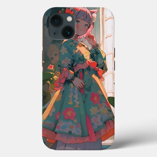 Schattig anime catgirl Case-Mate iPhone case (Achterkant)