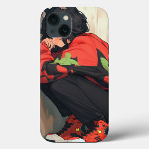 Schattig anime catgirl iPhone 13 hoesje