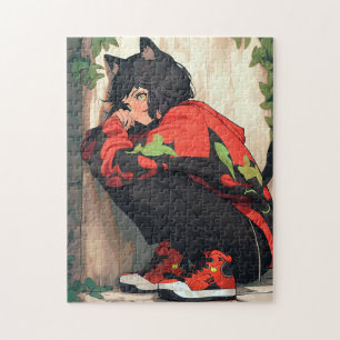 Schattig anime catgirl legpuzzel