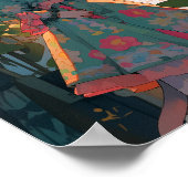 Schattig anime catgirl poster (Hoek)