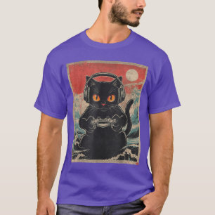 Schattig Anime Gamer Kawaii Kat Japans Gaming Cade T-shirt