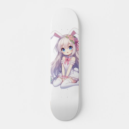 schattig, anime konijntje Pasen Skateboard (Voorkant)
