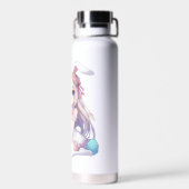 schattig, anime konijntje Pasen Waterfles (Achterkant)
