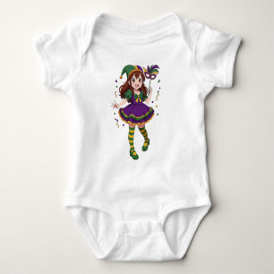 Schattig anime Mardi Gras-meisje Romper