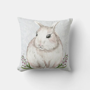 Schattig aquarel konijn kussen
