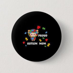 Schattig Autisme Bewustzijn Vrouwen - Trots Autism Ronde Button 5,7 Cm