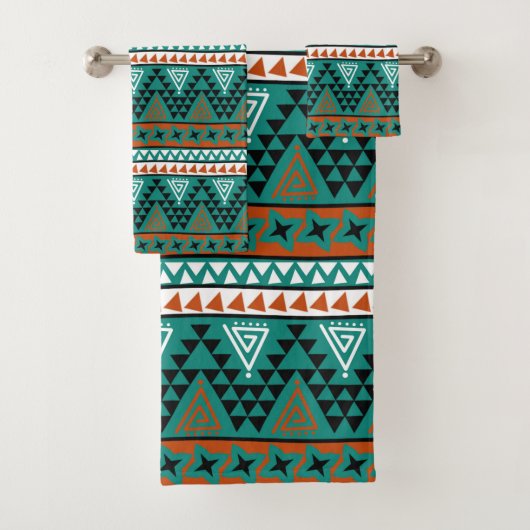 schattig aztec patroon decor badhanddoek set bad handdoek (Insitu)
