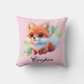 Schattig baby fox bos bosland vrienden botanisch kussen (Voorkant)