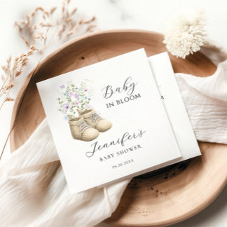 Schattig Baby in Bloom Geslacht Neutrale Baby Show Servet