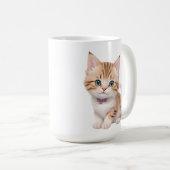 Schattig Baby Kitten Design Koffiemok (Voorkant rechts)