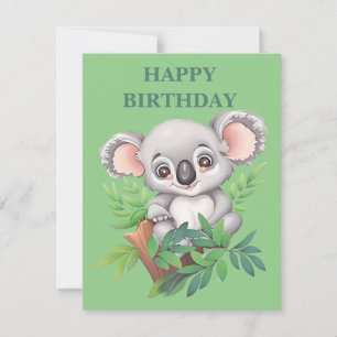 Schattig Baby Koala Beer Feestdagenkaart