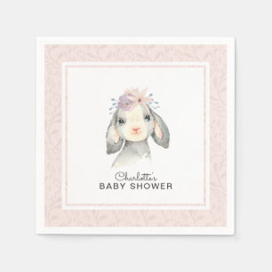 Schattig Baby Lamb Meisje Baby shower Servet