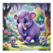 Schattig Baby Mammoth Perfect Poster (Voorkant)
