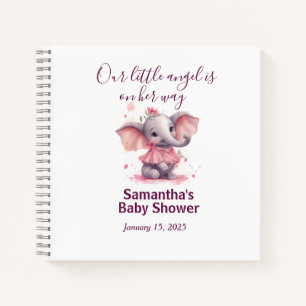 Schattig Baby Olifant Baby Meisje Douche Gastenboe Notitieboek