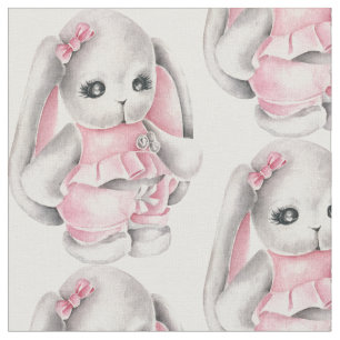 Schattig Baby Pink Bunny Rabbit Stof
