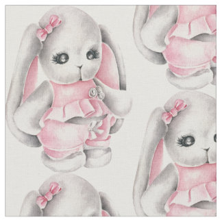 Schattig Baby Pink Bunny Rabbit Stof