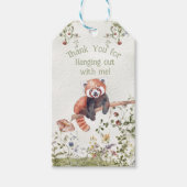 Schattig Baby Red Panda Beer Cadeaulabel (Voorkant)