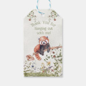 Schattig Baby Red Panda Beer Cadeaulabel (Achterkant)