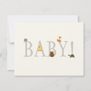 Schattig Baby shower - Bedankt voor je briefkaart