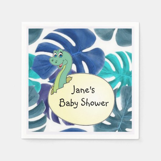 Schattig Baby shower Dinosaur Servet (Voorkant)
