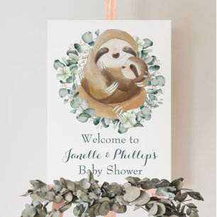 Schattig Baby shower Eucalyptus Griekenland Poster