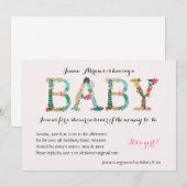 Schattig baby shower kaart (Voorkant / Achterkant)