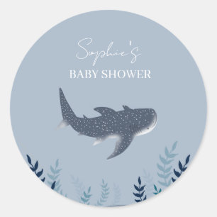 Schattig Baby shower onder het Zee Ronde Sticker