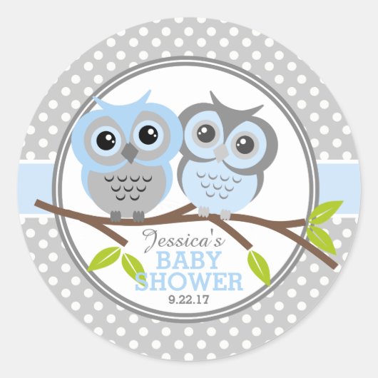 Schattig Baby shower Ronde Sticker (Voorkant)