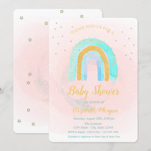 Schattig Baby shower van de regenboogstaar van Gli Kaart