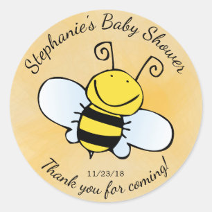 Schattig Baby shower voor bijen Ronde Sticker